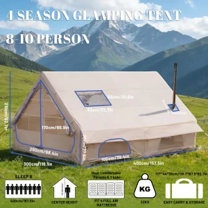 Large Inflatable Camping Tent with Skylight,
