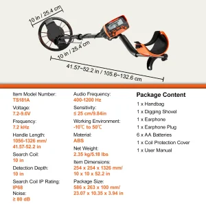Metal Detector 10Inch Waterproof Search Coil