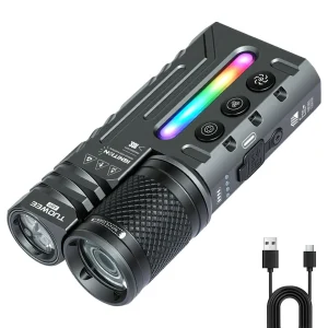 Waterproof 3000LM Zoomable Tactical Flashlight, USB-C Rechargeable
