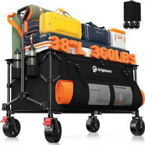 Foldable, Extra Large Folding Wagon with All-Terrain Wheels